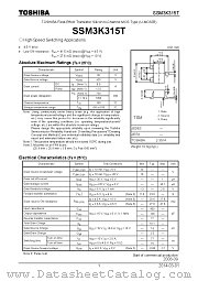 SSM3K315T datasheet pdf TOSHIBA