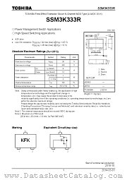 SSM3K333R datasheet pdf TOSHIBA