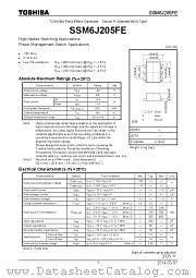 SSM6J205FE datasheet pdf TOSHIBA