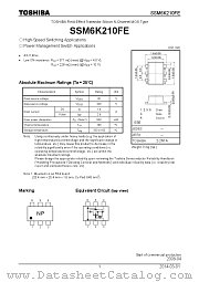 SSM6K210FE datasheet pdf TOSHIBA