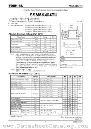 SSM6K404TU datasheet pdf TOSHIBA