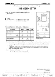 SSM6K407TU datasheet pdf TOSHIBA