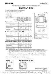 SSM6L14FE datasheet pdf TOSHIBA