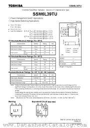SSM6L39TU datasheet pdf TOSHIBA