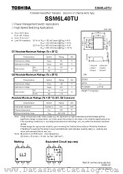 SSM6L40TU datasheet pdf TOSHIBA