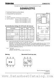 SSM6N37FE datasheet pdf TOSHIBA