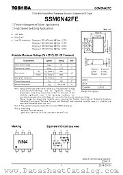SSM6N42FE datasheet pdf TOSHIBA