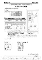 SSM6N43FU datasheet pdf TOSHIBA