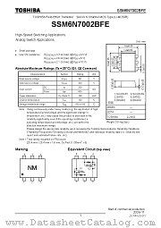 SSM6N7002BFE datasheet pdf TOSHIBA
