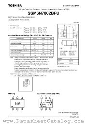 SSM6N7002BFU datasheet pdf TOSHIBA