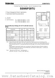 SSM6P39TU datasheet pdf TOSHIBA