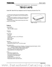 TB1311AFG datasheet pdf TOSHIBA