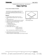 TB2173FTG datasheet pdf TOSHIBA