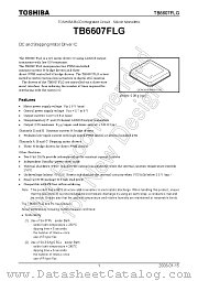 TB6607FLG datasheet pdf TOSHIBA