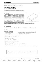 TC7763WBG datasheet pdf TOSHIBA