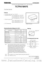 TC7PA19AFE datasheet pdf TOSHIBA