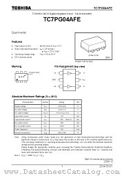 TC7PG04AFE datasheet pdf TOSHIBA