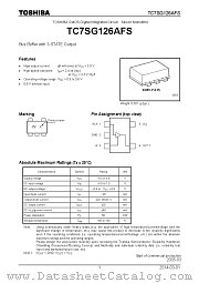 TC7SG126AFS datasheet pdf TOSHIBA