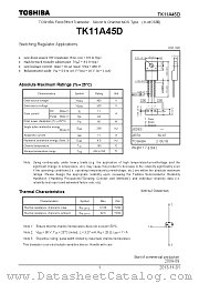 TK11A45D datasheet pdf TOSHIBA
