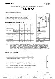 TK12J60U datasheet pdf TOSHIBA