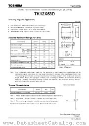 TK12X53D datasheet pdf TOSHIBA