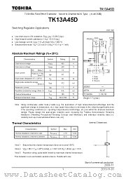 TK13A45D datasheet pdf TOSHIBA
