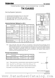 TK13A50D datasheet pdf TOSHIBA