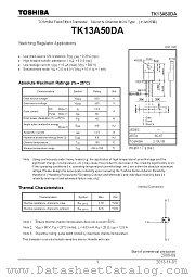 TK13A50DA datasheet pdf TOSHIBA