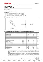 TK17A25D datasheet pdf TOSHIBA