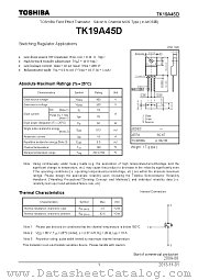TK19A45D datasheet pdf TOSHIBA