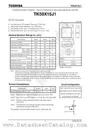 TK50X15J1 datasheet pdf TOSHIBA