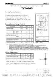 TK6A60D datasheet pdf TOSHIBA