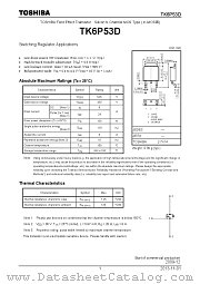 TK6P53D datasheet pdf TOSHIBA