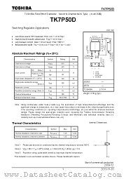 TK7P50D datasheet pdf TOSHIBA