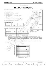 TLCBD1100B(T11) datasheet pdf TOSHIBA