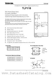 TLP118 datasheet pdf TOSHIBA