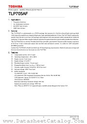TLP705AF datasheet pdf TOSHIBA