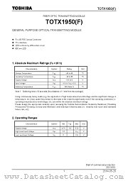 TOTX1950(F) datasheet pdf TOSHIBA