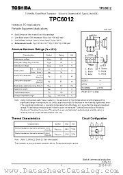 TPC6012 datasheet pdf TOSHIBA