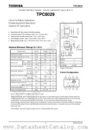 TPC8029 datasheet pdf TOSHIBA
