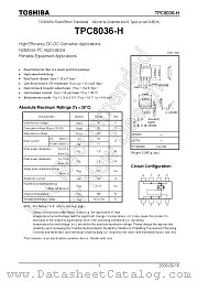 TPC8036-H datasheet pdf TOSHIBA