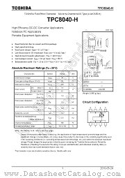 TPC8040-H datasheet pdf TOSHIBA