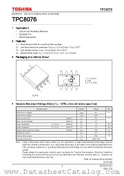 TPC8076 datasheet pdf TOSHIBA