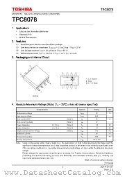 TPC8078 datasheet pdf TOSHIBA