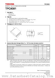 TPC8081 datasheet pdf TOSHIBA