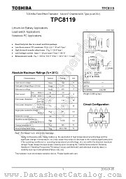 TPC8119 datasheet pdf TOSHIBA