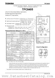 TPC8405 datasheet pdf TOSHIBA