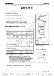 TPCA8024 datasheet pdf TOSHIBA