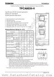 TPCA8039-H datasheet pdf TOSHIBA
