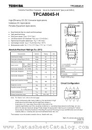 TPCA8045-H datasheet pdf TOSHIBA